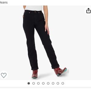 Wrangler womens Cowboy Cut Slim Fit Natural Rise Waist Jeans - Black